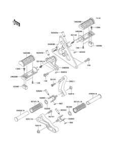 VN1600 Подножки