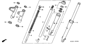 CM125C Вилка передней оси