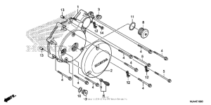 VT750C2B Left crankcase cover (1)