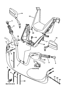 YP250 ｽﾃｱﾘﾝｸﾞﾊﾝﾄﾞﾙ. ｹｰﾌﾞﾙ 1