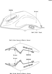 ZR750 Decals(green)(l7f)