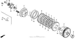 NX125 Сцепление
