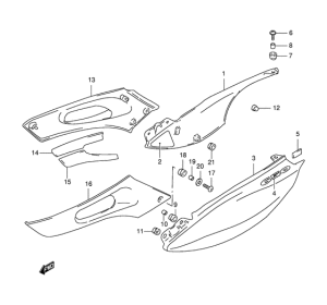 XF650 Обтекатель задний
