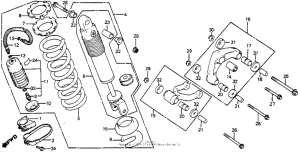 CR125R Rear shock absorber + link 81