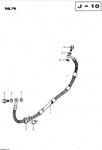 GSX750 Задние тормозные трубки