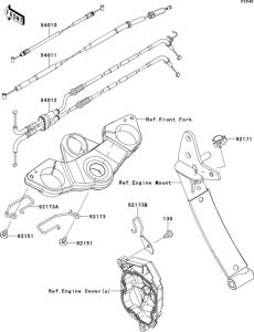 ZX1000 Тросы управления