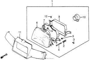 NB50 Headlight + handle front cover