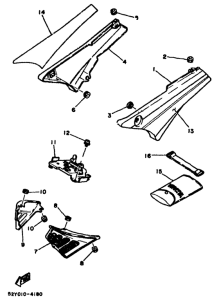 RD350F Боковые обтекатели