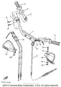 TT225S Handlebar-cable