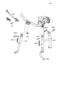 ZX400 Подножка