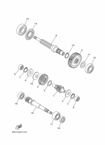 YP400G Мост ведущий комплект