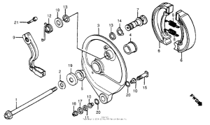 CR480 Rear brake panel 83