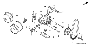 XL650V Oil filter / oil pump