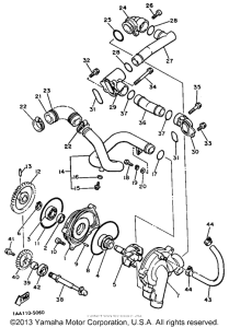 XJ700XN Водяной насос