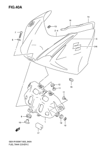 GSX-R1000 Топливный бак front cover