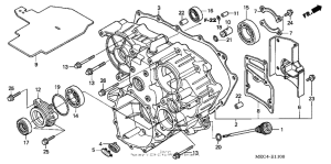 NRX1800D Задний кожух картера
