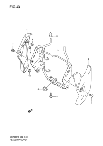 GSR600 Headlamp cover  front fender