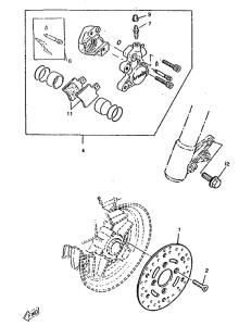 CW50RS Front brake. caliper