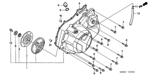 VTR1000F Крышка картера правая