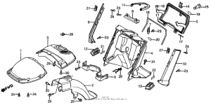 CH125 Front fender + leg shield