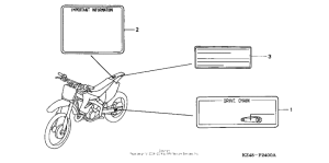CR125R Лейбл предостережения