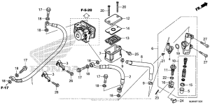 CB500X (ABS) Rear Brake Master Cylinder (2)