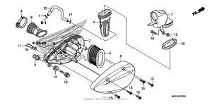 VT750RS Воздушный фильтр