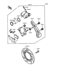 ZX400 Задний тормоз