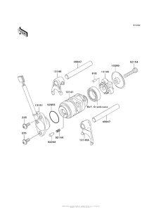 AX125 Валы и вилки переключения передач