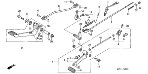VF750C Brake pedal assy