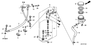 CB600F (ABS) Задний тормозной цилиндр