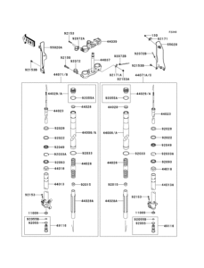 KLX250 Передняя вилка