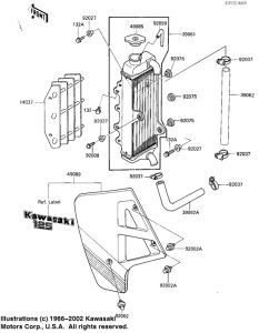 KX125 Радиатор