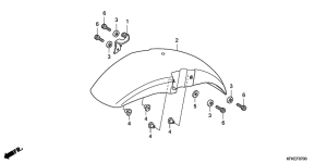 VTR250 Переднее крыло