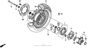VT1100C2 Переднее колесо