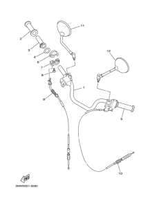 SR125 Steering handle. cable