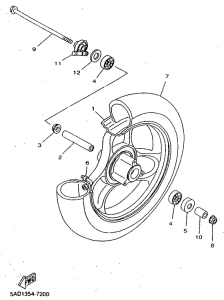 YN50R Переднее колесо