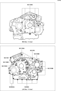 VN1600 Болты крепления картера