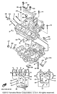 FZR750RU Картер двигателя