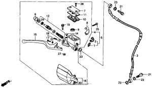 XR600R Передний главный тормозной цилиндр