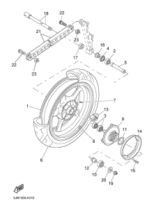 BT1100 Переднее колесо