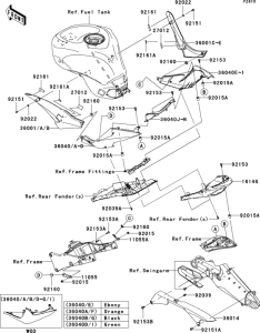 ZX1000 Боковые обтекатели
