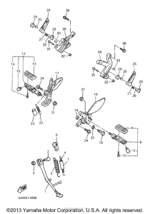 YZF600RS Подножки