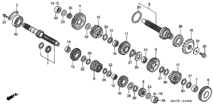 CBR1100XX Трансмиссия