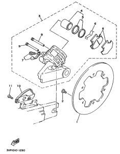WR200R Задний суппорт