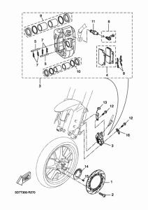 YZF-R125A Передний суппорт