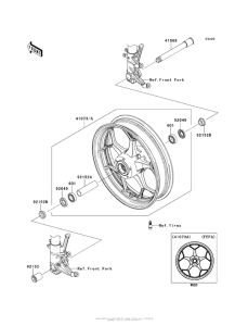 ZX1400 Переднее колесо