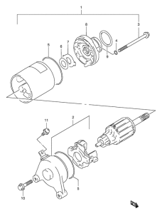 DR125 Стартерный мотор