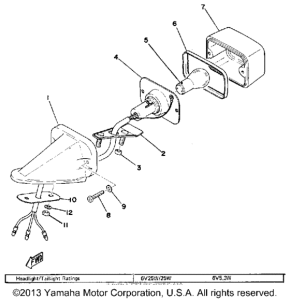 TY175B Задний фонарь