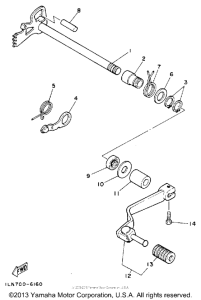 TT350S Вал переключения